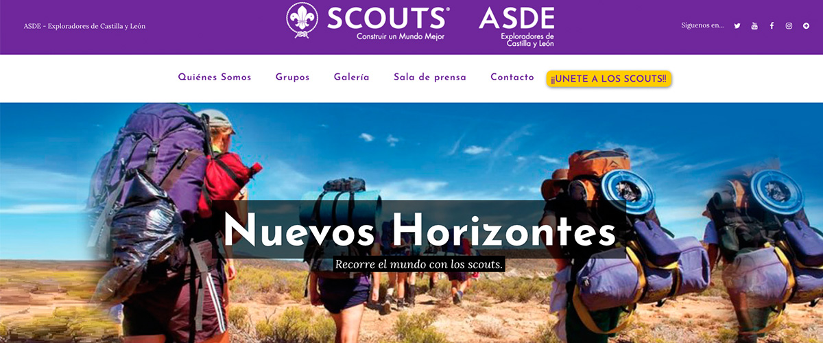 diseño web scouts castilla y leon